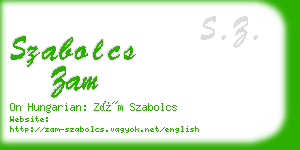 szabolcs zam business card